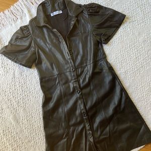 Zara faux leather dress